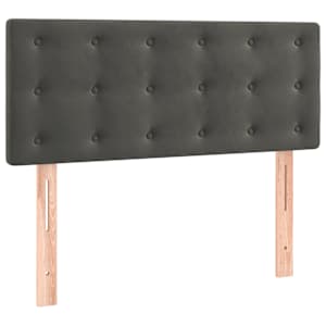 Box spring postel s matrací a LED tmavě šedá 80 x 200 cm samet - obrázek 7