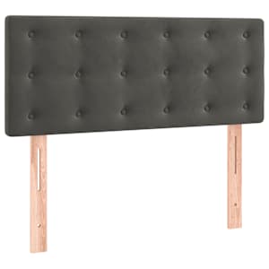 Box spring postel s matrací a LED tmavě šedá 90x190 cm samet - obrázek 7