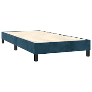 Box spring postel s matrací a LED tmavě modrá 90x190 cm samet - obrázek 5