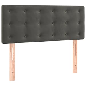 Box spring postel s matrací a LED tmavě šedá 100x200 cm samet - obrázek 7