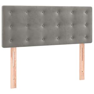 Box spring postel s matrací a LED světle šedá 120x200 cm samet - obrázek 7