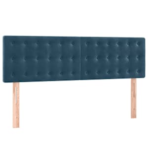 Box spring postel s matrací a LED tmavě modrá 140x190 cm samet - obrázek 7