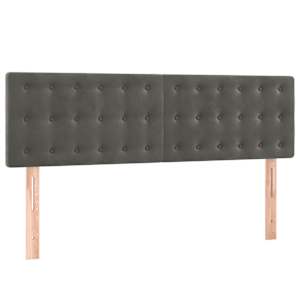 Box spring postel s matrací a LED tmavě šedá 140x200 cm samet - obrázek 7