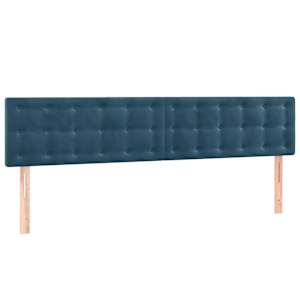 Box spring postel s matrací a LED tmavě modrá 160x200 cm samet - obrázek 7