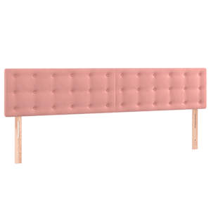 Box spring postel s matrací a LED růžová 160x200 cm samet - obrázek 7