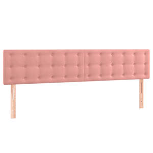 Box spring postel s matrací a LED růžová 200x200 cm samet - obrázek 7