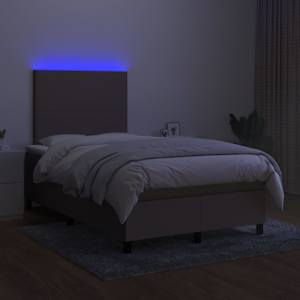 Box spring postel s matrací a LED taupe 120 x 200 cm textil - obrázek 4