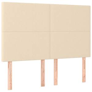 Box spring postel s matrací a LED krémová 140x190 cm textil - obrázek 7