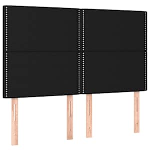 Box spring postel s matrací a LED černá 140x190 cm textil - obrázek 7