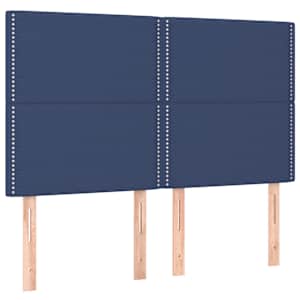 Box spring postel s matrací a LED modrá 140x190 cm textil - obrázek 7