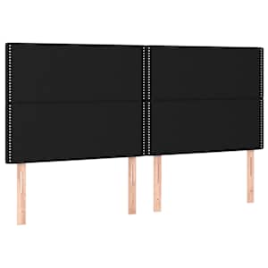 Box spring postel s matrací a LED černá 180x200 cm textil - obrázek 7