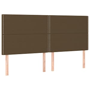Box spring postel s matrací a LED tmavě hnědá 180x200 cm textil - obrázek 7