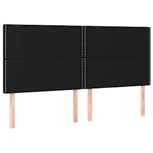 Box spring postel s matrací a LED černá 200x200 cm textil - obrázek 7