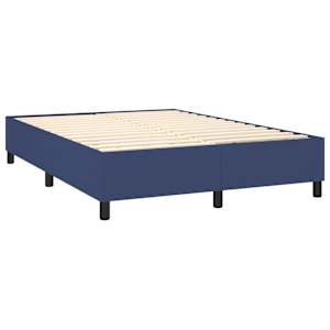Box spring postel s matrací a LED modrá 140x200 cm textil - obrázek 6