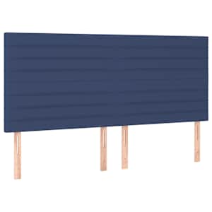 Box spring postel s matrací a LED modrá 160x200 cm textil - obrázek 7