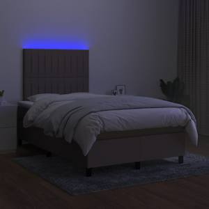 Box spring postel s matrací a LED taupe 120 x 200 cm textil - obrázek 4