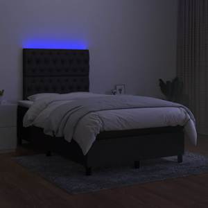 Box spring postel s matrací a LED černá 120 x 200 cm textil - obrázek 4