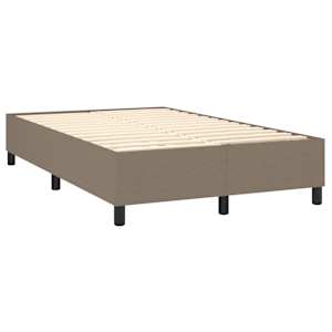 Box spring postel s matrací a LED taupe 120 x 200 cm textil - obrázek 5