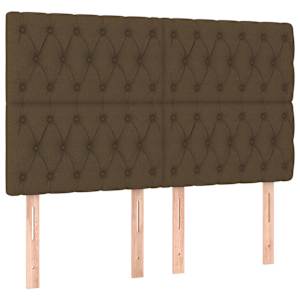 Box spring postel s matrací a LED tmavě hnědá 140x190 cm textil - obrázek 7