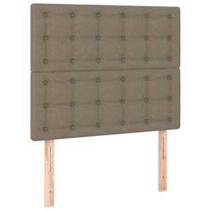 Box spring postel s matrací a LED taupe 80 x 200 cm textil - obrázek 7