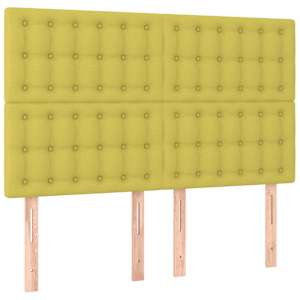 Box spring postel s matrací a LED zelená 140x190 cm textil - obrázek 7