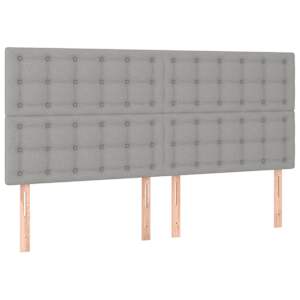 Box spring postel s matrací a LED světle šedá 160x200 cm textil - obrázek 7
