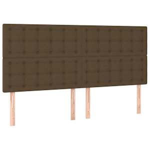 Box spring postel s matrací a LED tmavě hnědá 160x200 cm textil - obrázek 7