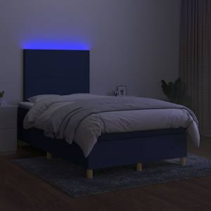 Box spring postel s matrací a LED modrá 120 x 200 cm textil - obrázek 4