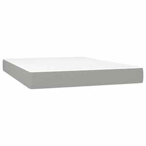 Box spring postel s matrací a LED světle šedá 140x200 cm textil - obrázek 6