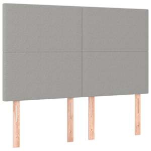 Box spring postel s matrací a LED světle šedá 140x200 cm textil - obrázek 7