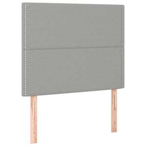 Box spring postel s matrací a LED světle šedá 100x200 cm textil - obrázek 7