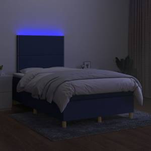 Box spring postel s matrací a LED modrá 120 x 200 cm textil - obrázek 4