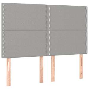 Box spring postel s matrací a LED světle šedá 140x190 cm textil - obrázek 7