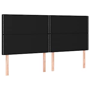 Box spring postel s matrací a LED černá 180x200 cm textil - obrázek 7