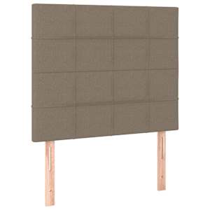 Box spring postel s matrací a LED taupe 90x190 cm textil - obrázek 7
