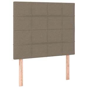 Box spring postel s matrací a LED taupe 100x200 cm textil - obrázek 7