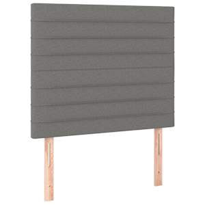 Box spring postel s matrací a LED tmavě šedá 80 x 200 cm textil - obrázek 7