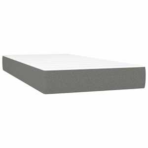 Box spring postel s matrací a LED tmavě šedá 100x200 cm textil - obrázek 6