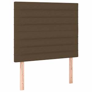 Box spring postel s matrací a LED tmavě hnědá 100x200 cm textil - obrázek 7