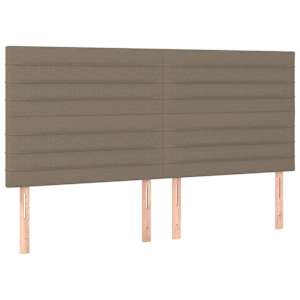 Box spring postel s matrací a LED taupe 180x200 cm textil - obrázek 7