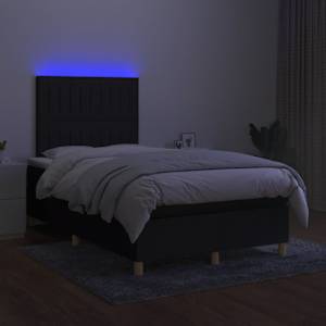 Box spring postel s matrací a LED černá 120 x 200 cm textil - obrázek 4