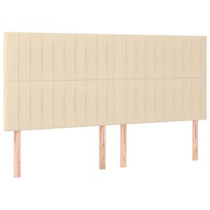 Box spring postel s matrací a LED krémová 160x200 cm textil - obrázek 7