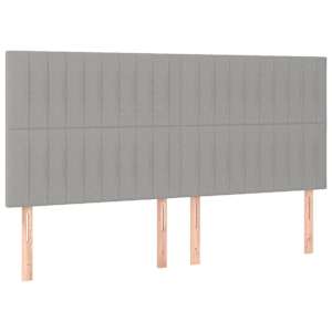 Box spring postel s matrací a LED světle šedá 200x200 cm textil - obrázek 7