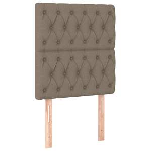 Box spring postel s matrací a LED taupe 80 x 200 cm textil - obrázek 7