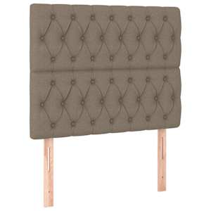 Box spring postel s matrací a LED taupe 90x190 cm textil - obrázek 7