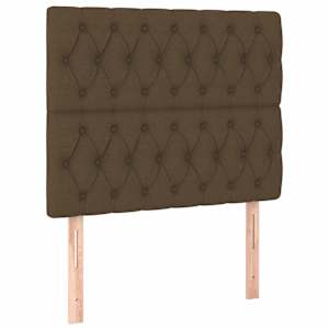 Box spring postel s matrací a LED tmavě hnědá 100x200 cm textil - obrázek 7