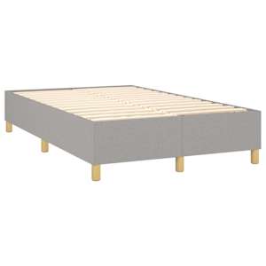 Box spring postel s matrací a LED světle šedá 120x200 cm textil - obrázek 5