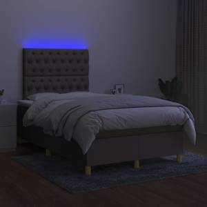 Box spring postel s matrací a LED taupe 120 x 200 cm textil - obrázek 4