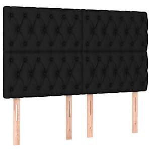 Box spring postel s matrací a LED černá 140x190 cm textil - obrázek 7
