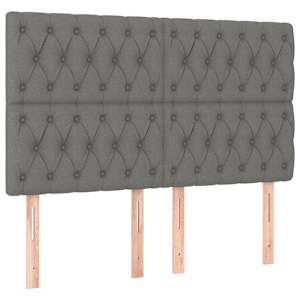 Box spring postel s matrací a LED tmavě šedá 160x200 cm textil - obrázek 7